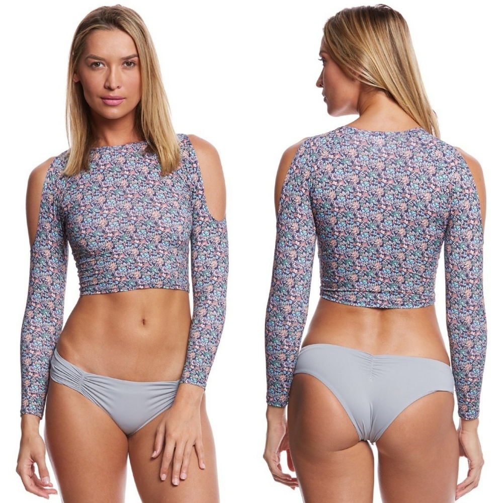 NWT L*Space Floral Sunlit Rashguard Swim Top